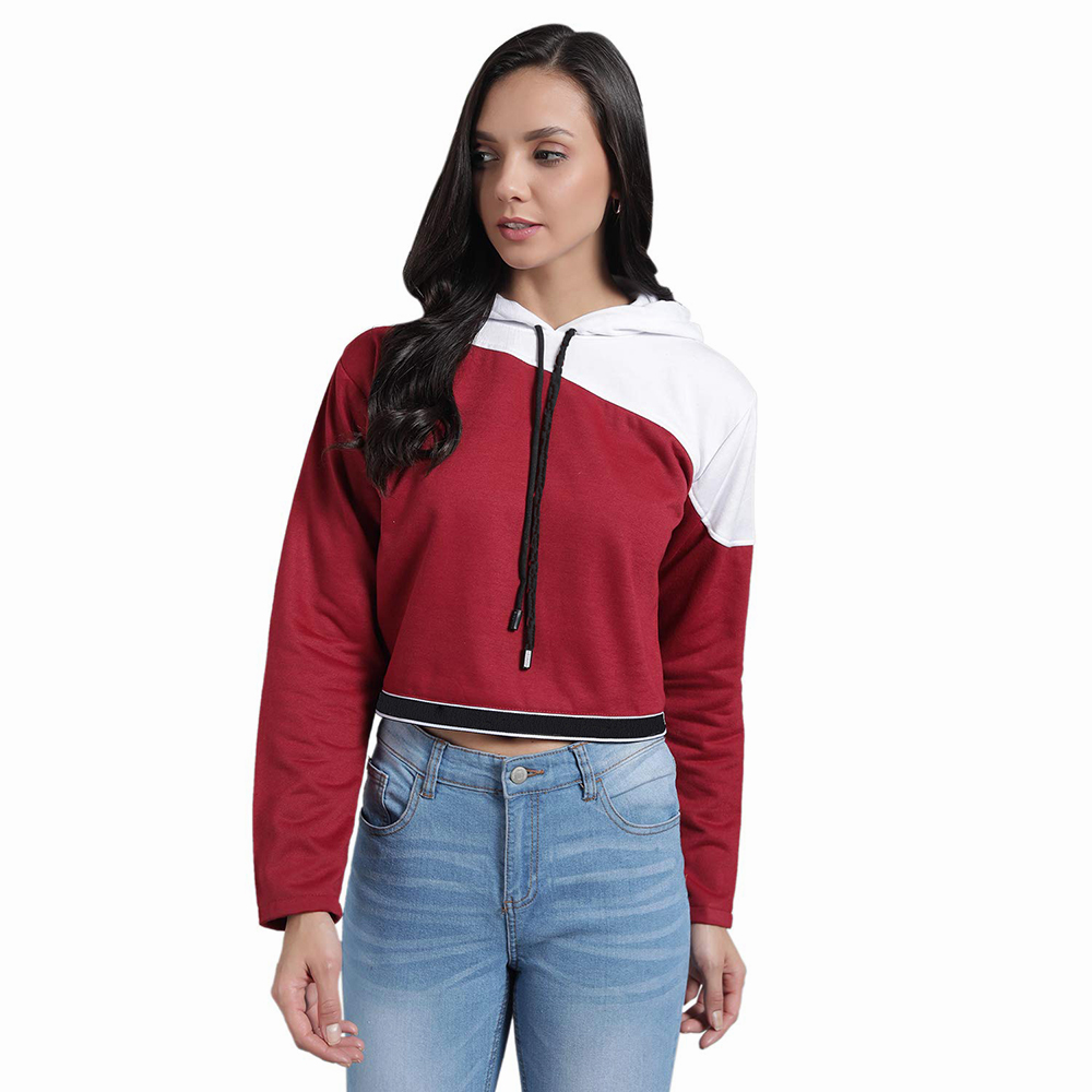 National Apparels Cotton Best Selling Women Crop Top Hoodie Professional Quality 100% Polyester Cotton Made Crop Top Hoodies For Women