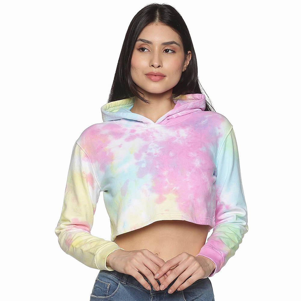 National Apparels Cotton Best Selling Women Crop Top Hoodie Professional Quality 100% Polyester Cotton Made Crop Top Hoodies For Women