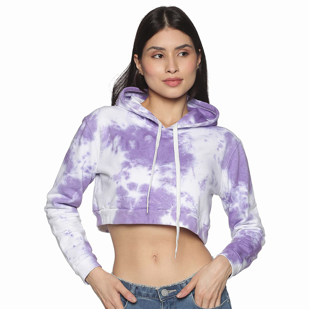 National Apparels Cotton Best Selling Women Crop Top Hoodie Professional Quality 100% Polyester Cotton Made Crop Top Hoodies For Women