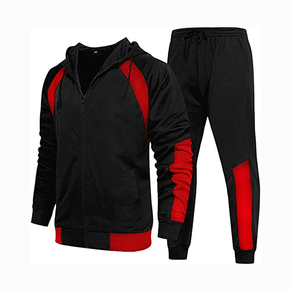 National Apparels Men's Athletic Running Tracksuit Set Casual Full Zip Jogging Sweat Suit
