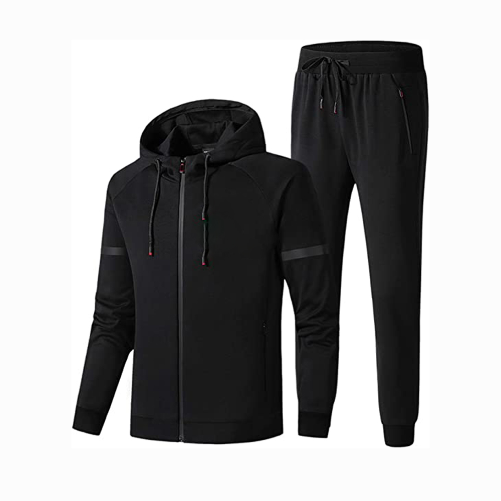 National Apparels Men's Athletic Running Tracksuit Set Casual Full Zip Jogging Sweat Suit