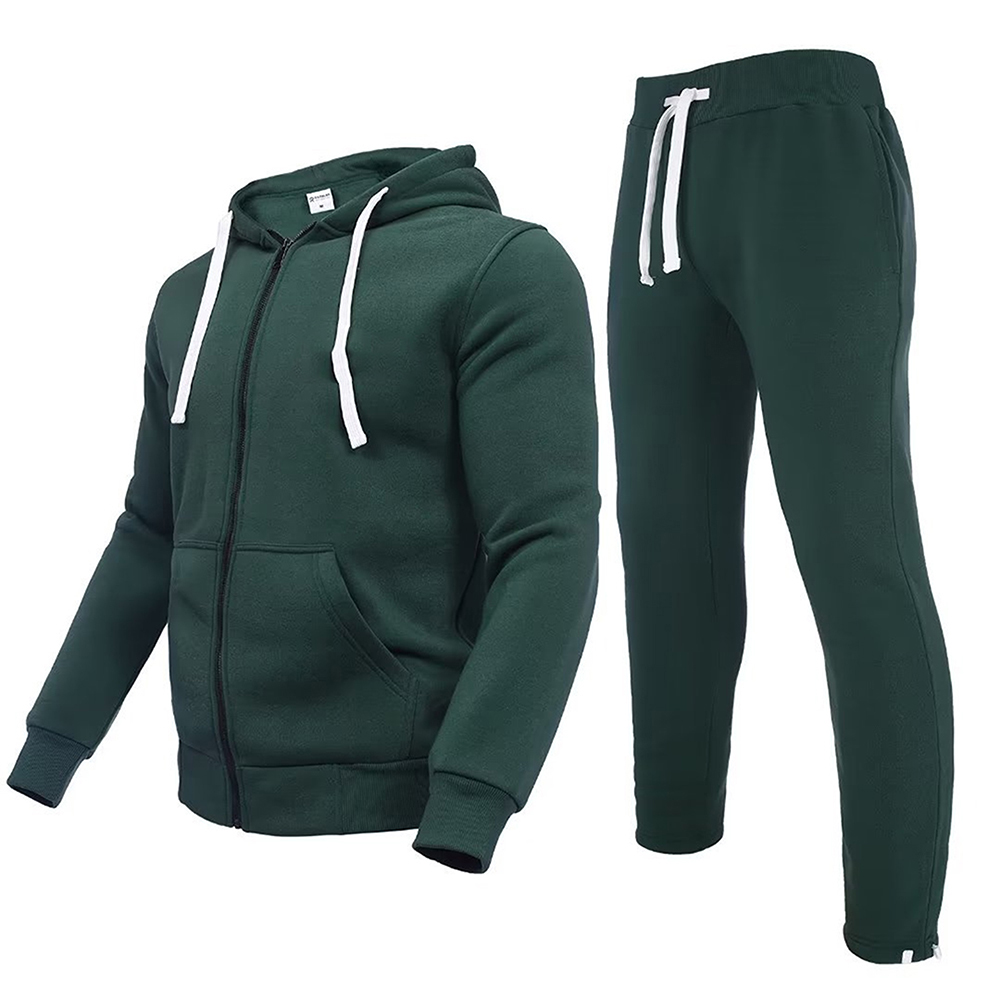 National Apparels Men's Athletic Running Tracksuit Set Casual Full Zip Jogging Sweat Suit