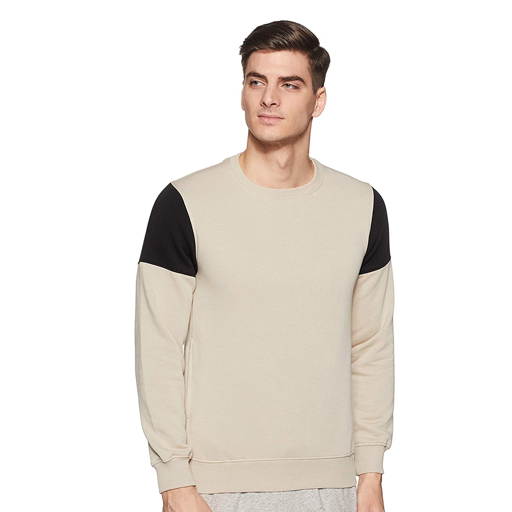 National Apparels Sweatshirt Mens New Multipanel Crewneck Sweatshirt Breathable Wholesale Custom Logo Pullover Sweatshirts