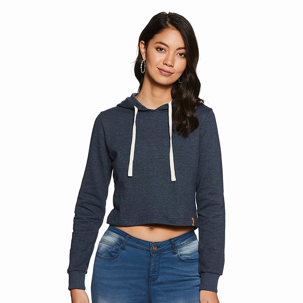 National Apparels Cotton Best Selling Women Crop Top Hoodie Professional Quality 100% Polyester Cotton Made Crop Top Hoodies For Women