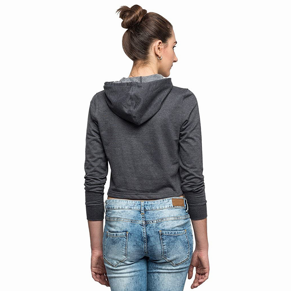 National Apparels Cotton Best Selling Women Crop Top Hoodie Professional Quality 100% Polyester Cotton Made Crop Top Hoodies For Women