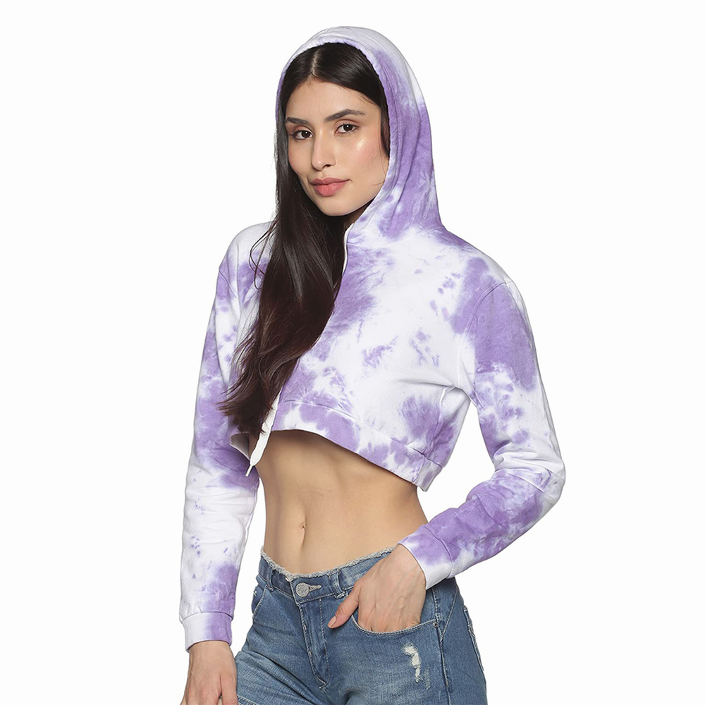 National Apparels Cotton Best Selling Women Crop Top Hoodie Professional Quality 100% Polyester Cotton Made Crop Top Hoodies For Women
