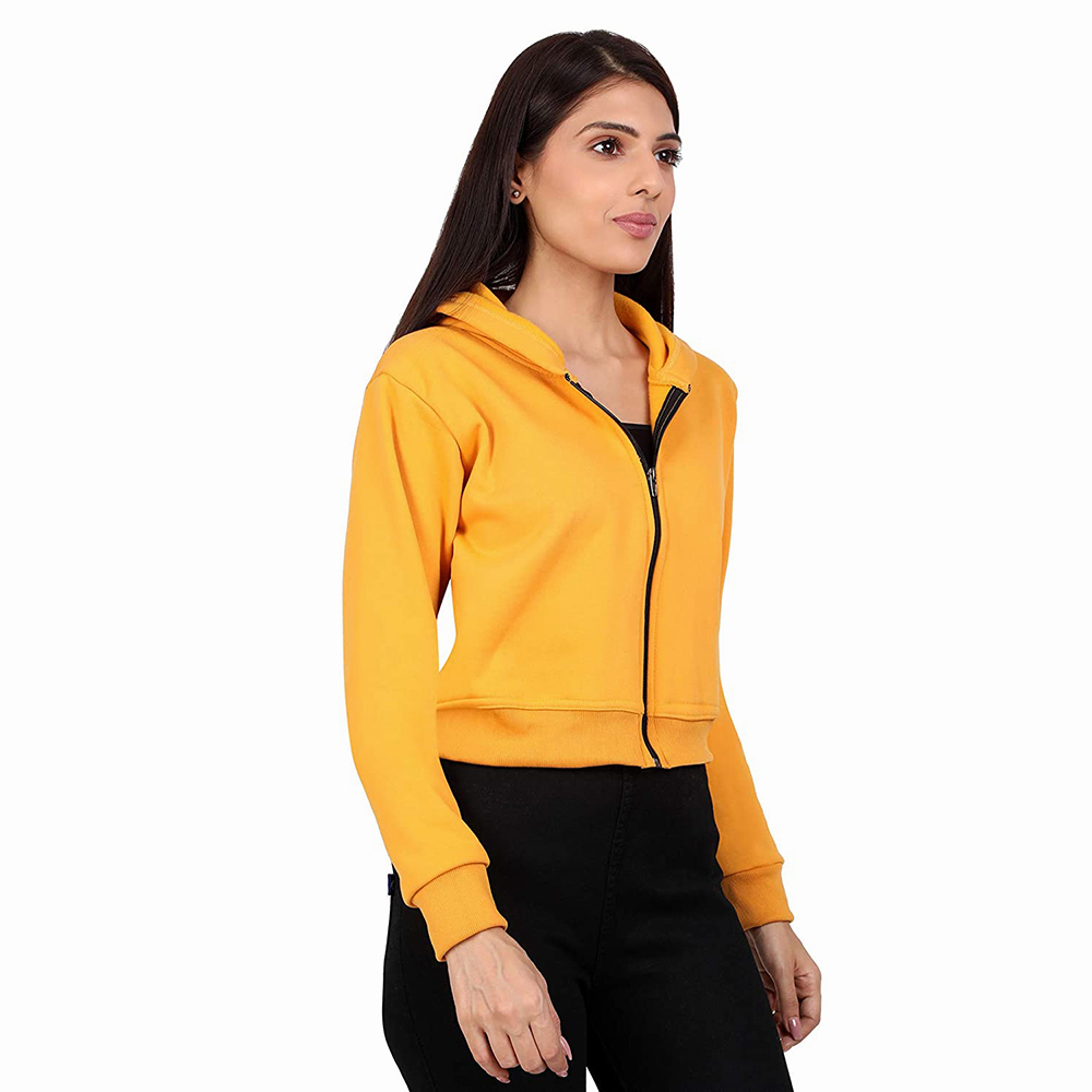 National Apparels Cotton Best Selling Women Crop Top Hoodie Professional Quality 100% Polyester Cotton Made Crop Top Hoodies For Women