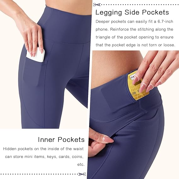 National Apparels Women's Soft High Waisted Leggings Tummy Control Yoga Pants High waist butt lifting custom yoga pants