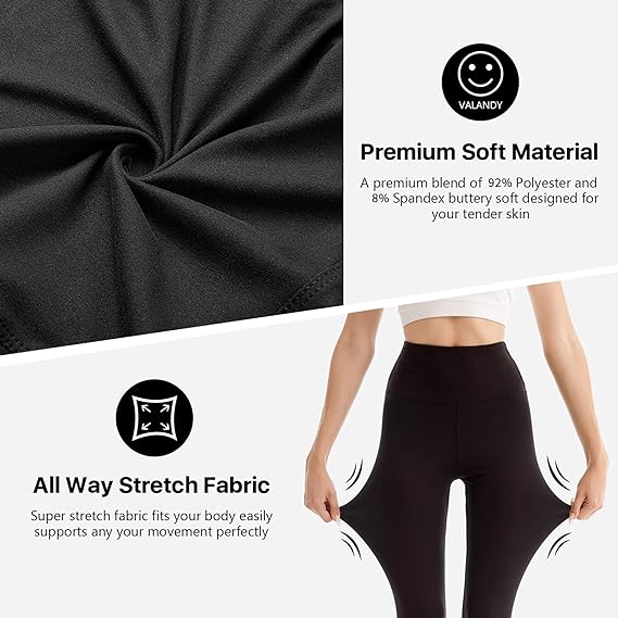 National Apparels Women's Soft High Waisted Leggings Tummy Control Yoga Pants High waist butt lifting custom yoga pants